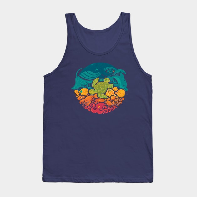 Aquatic Rainbow Tank Top by Waynem